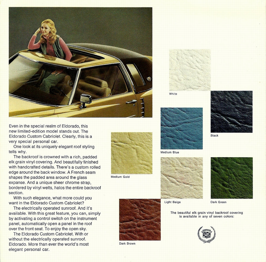 1972 Cadillac Eldorado Custom Cabriolet Brochure Page 3